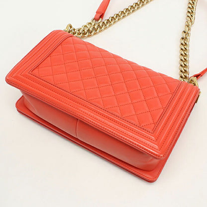 中古 シャネル ショルダーバッグ レディース ブランド CHANEL ボーイシャネル チェーンショルダーバッグ A67086 レッド バッグ USDCH101500011