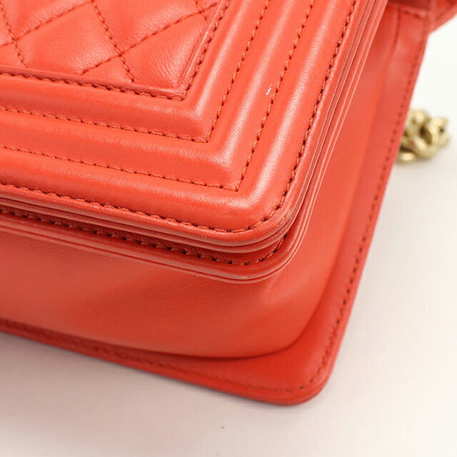 中古 シャネル ショルダーバッグ レディース ブランド CHANEL ボーイシャネル チェーンショルダーバッグ A67086 レッド バッグ USDCH101500011
