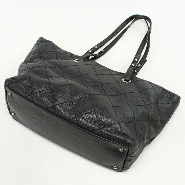Used CHANEL tote bag ladies brand CHANEL on the road leather A48019 black bag USDCH101561011