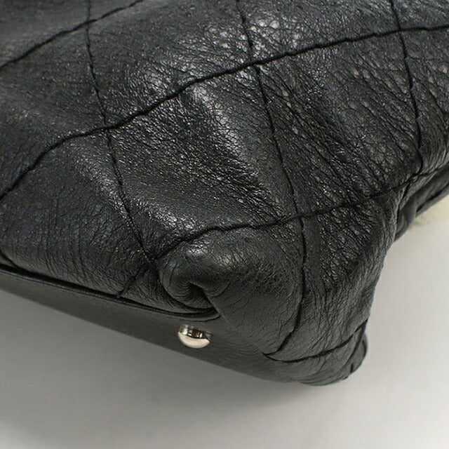 Used CHANEL tote bag ladies brand CHANEL on the road leather A48019 black bag USDCH101561011