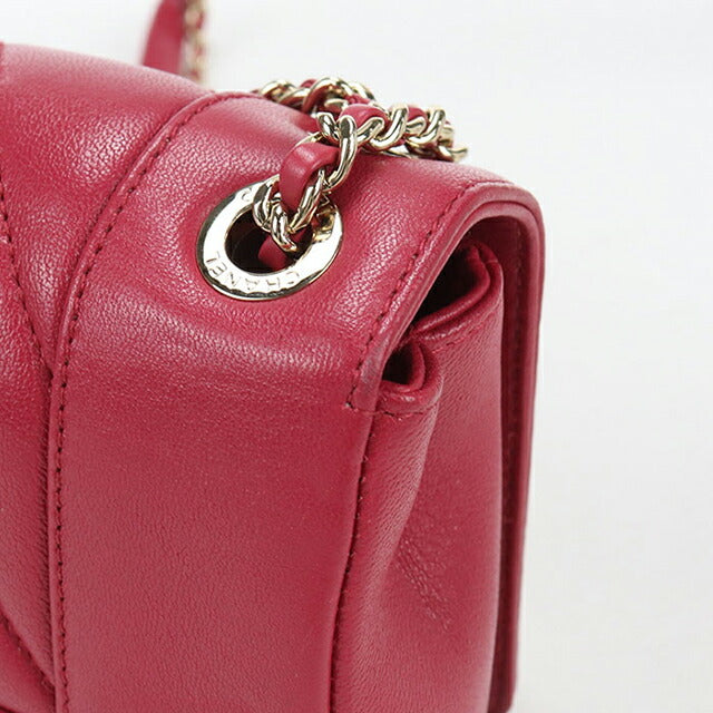 中古 シャネル 斜め掛け ショルダーバッグ レディース ブランド CHANEL シェブロン チェーン　2WAY レザー ピンク バッグ USDCH101583011