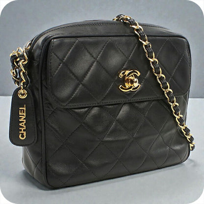 Used CHANEL shoulder bag ladies brand CHANEL Matelasse chain shoulder bag black bag USDCH103388011