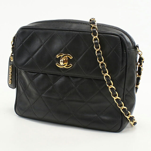 Used CHANEL shoulder bag ladies brand CHANEL Matelasse chain shoulder bag black bag USDCH103388011