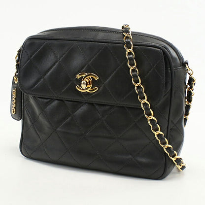 Used CHANEL shoulder bag ladies brand CHANEL Matelasse chain shoulder bag black bag USDCH103388011