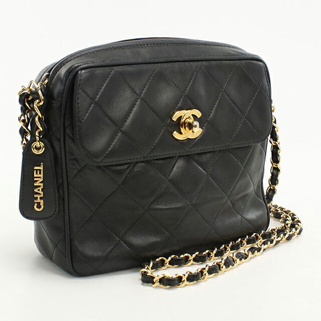 Used CHANEL shoulder bag ladies brand CHANEL Matelasse chain shoulder bag black bag USDCH103388011