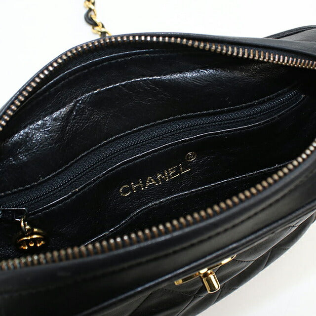 Used CHANEL shoulder bag ladies brand CHANEL Matelasse chain shoulder bag black bag USDCH103388011