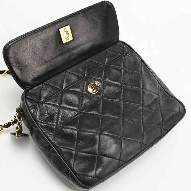 Used CHANEL shoulder bag ladies brand CHANEL Matelasse chain shoulder bag black bag USDCH103388011