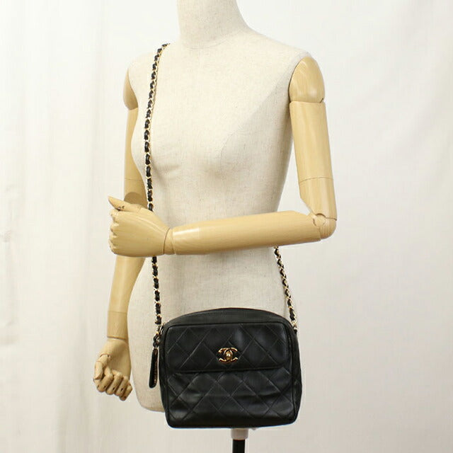 Used CHANEL shoulder bag ladies brand CHANEL Matelasse chain shoulder bag black bag USDCH103388011