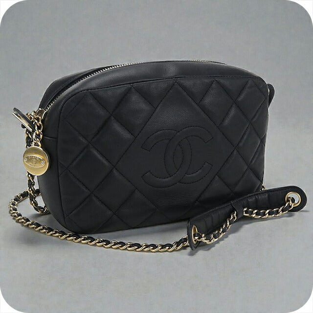 中古 シャネル 斜め掛け ショルダーバッグ レディース ブランド CHANEL マトラッセ チェーン ブラック バッグ USDCH103390011