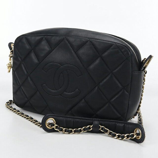 中古 シャネル 斜め掛け ショルダーバッグ レディース ブランド CHANEL マトラッセ チェーン ブラック バッグ USDCH103390011