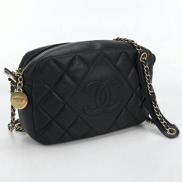 中古 シャネル 斜め掛け ショルダーバッグ レディース ブランド CHANEL マトラッセ チェーン ブラック バッグ USDCH103390011