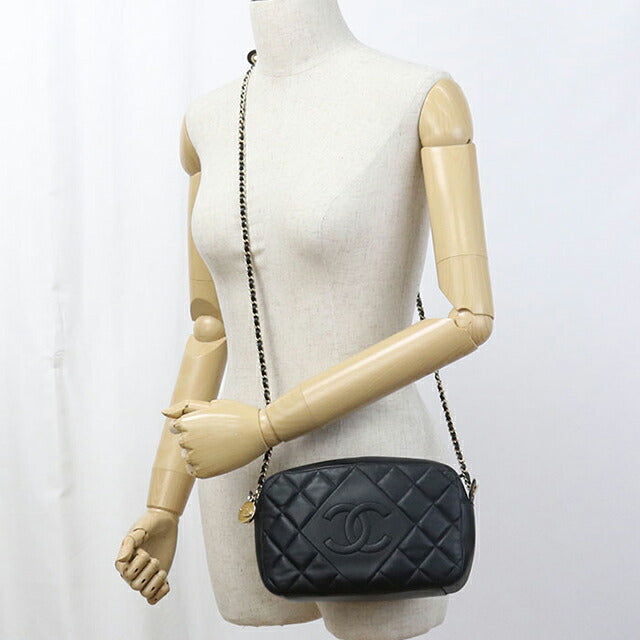 中古 シャネル 斜め掛け ショルダーバッグ レディース ブランド CHANEL マトラッセ チェーン ブラック バッグ USDCH103390011