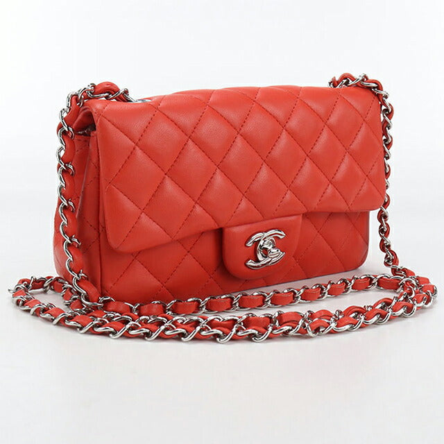 二手 CHANEL 斜挎单肩包 女士品牌 CHANEL 马特拉斯链条红色包 USDCH103392011