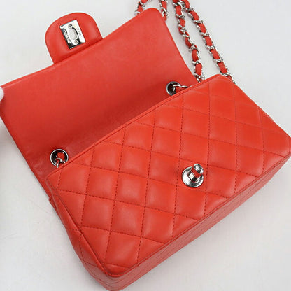 二手 CHANEL 斜挎单肩包 女士品牌 CHANEL 马特拉斯链条红色包 USDCH103392011