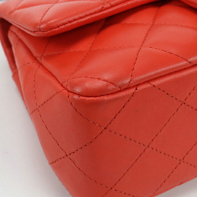 二手 CHANEL 斜挎单肩包 女士品牌 CHANEL 马特拉斯链条红色包 USDCH103392011