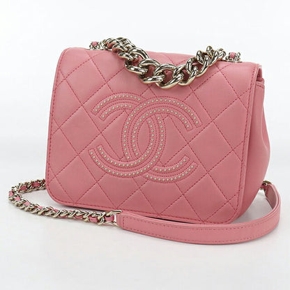 中古 シャネル 斜め掛け ショルダーバッグ レディース ブランド CHANEL マトラッセ チェーン ピンク バッグ USDCH103401011