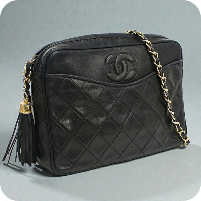 中古 シャネル ショルダーバッグ レディース ブランド CHANEL マトラッセ チェーンショルダーバッグ ブラック バッグ USDCH103411011