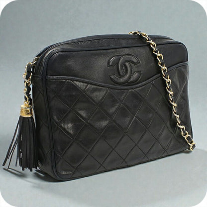 中古 シャネル ショルダーバッグ レディース ブランド CHANEL マトラッセ チェーンショルダーバッグ ブラック バッグ USDCH103411011