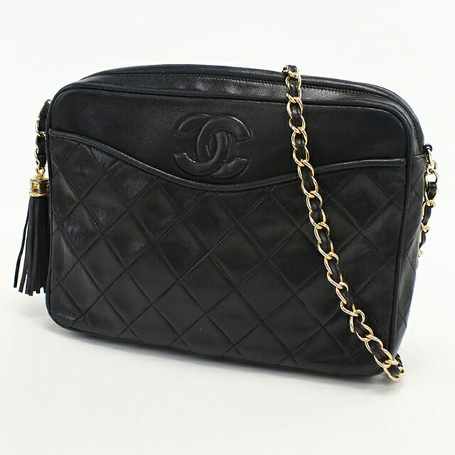 中古 シャネル ショルダーバッグ レディース ブランド CHANEL マトラッセ チェーンショルダーバッグ ブラック バッグ USDCH103411011