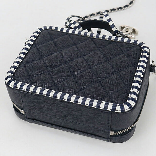 中古 シャネル ショルダーバッグ レディース ブランド CHANEL CCフィリグリー 2WAYバニティバッグ A93342 ネイビー バッグ USDCH103495011