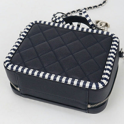 中古 シャネル ショルダーバッグ レディース ブランド CHANEL CCフィリグリー 2WAYバニティバッグ A93342 ネイビー バッグ USDCH103495011