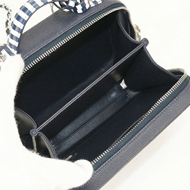中古 シャネル ショルダーバッグ レディース ブランド CHANEL CCフィリグリー 2WAYバニティバッグ A93342 ネイビー バッグ USDCH103495011
