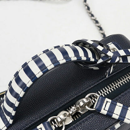 中古 シャネル ショルダーバッグ レディース ブランド CHANEL CCフィリグリー 2WAYバニティバッグ A93342 ネイビー バッグ USDCH103495011