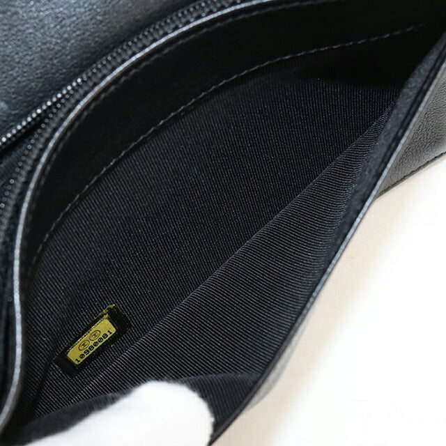 Used CHANEL long wallet bi-fold ladies brand CHANEL leather black USDCH108308011