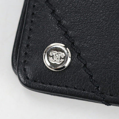 Used CHANEL long wallet bi-fold ladies brand CHANEL leather black USDCH108308011
