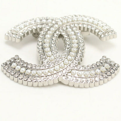 Used CHANEL Brooch Ladies Brand CHANEL Coco Mark Silver Accessories USDCH109930011
