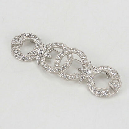 中古 シャネル ブローチ レディース ブランド CHANEL ココマーク ラインストーン シルバー アクセサリー USDCH112940011