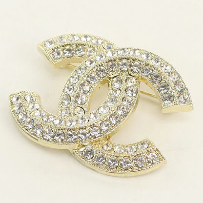 中古 シャネル ブローチ レディース ブランド CHANEL ココマーク ラインストーン ゴールド アクセサリー USDCH114136011