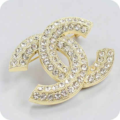 中古 シャネル ブローチ レディース ブランド CHANEL ココマーク ラインストーン ゴールド アクセサリー USDCH114136011