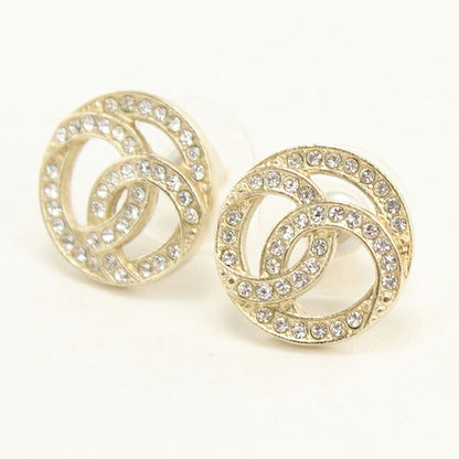 中古 シャネル ピアス レディース ブランド CHANEL ラインストーン ゴールド アクセサリー USDCH115215011