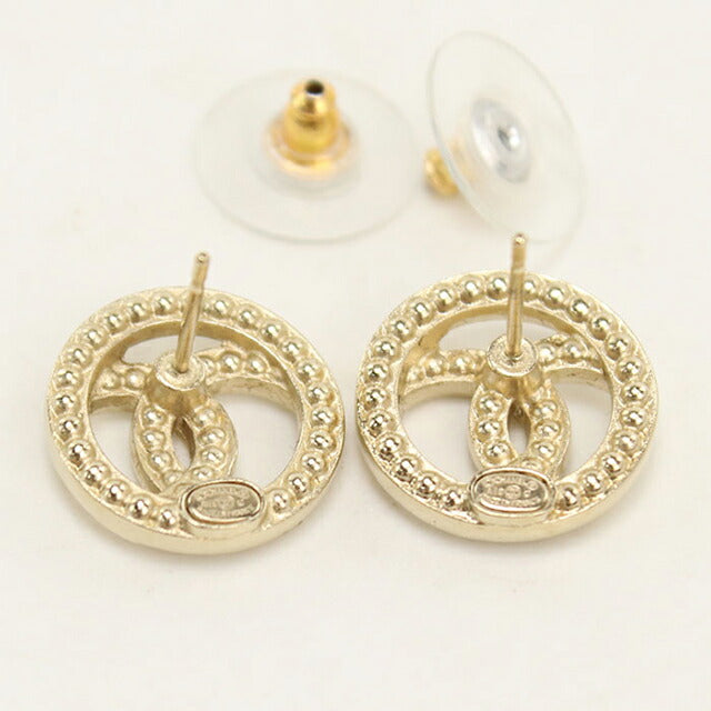 中古 シャネル ピアス レディース ブランド CHANEL ラインストーン ゴールド アクセサリー USDCH115215011