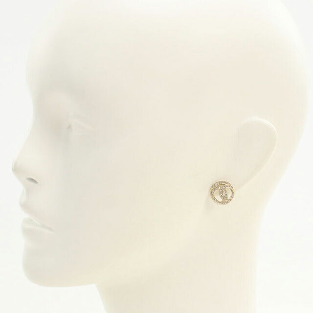 中古 シャネル ピアス レディース ブランド CHANEL ラインストーン ゴールド アクセサリー USDCH115215011