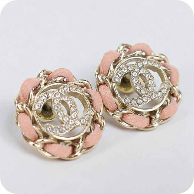 中古 シャネル ピアス レディース ブランド CHANEL ココマーク ラインストーン ゴールド アクセサリー USDCH115790011