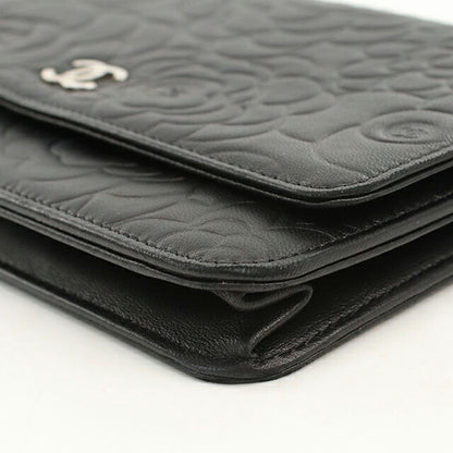 中古 シャネル チェーンウォレット レディース ブランド CHANEL カメリア  A47421 ブラック USDCH116833011