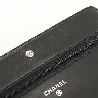 中古 シャネル チェーンウォレット レディース ブランド CHANEL カメリア  A47421 ブラック USDCH116833011