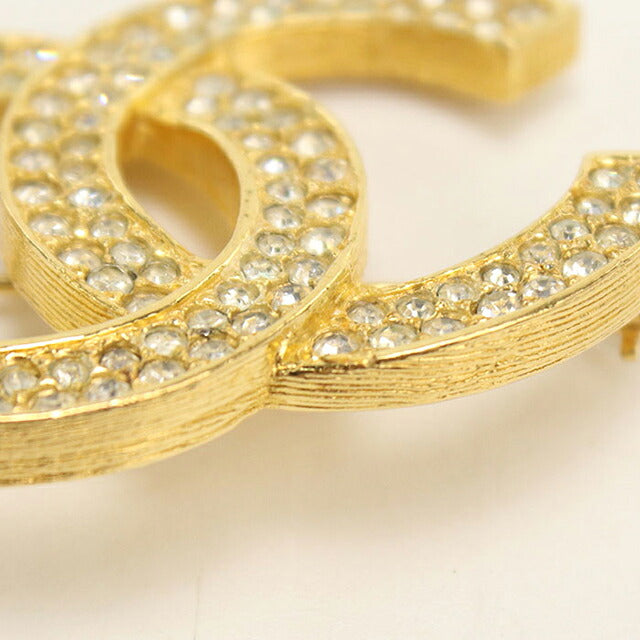 中古 シャネル ブローチ レディース ブランド CHANEL ココマーク ラインストーン ゴールド アクセサリー USDCH116834011