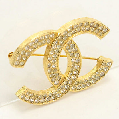 中古 シャネル ブローチ レディース ブランド CHANEL ココマーク ラインストーン ゴールド アクセサリー USDCH116834011