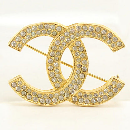 中古 シャネル ブローチ レディース ブランド CHANEL ココマーク ラインストーン ゴールド アクセサリー USDCH116834011