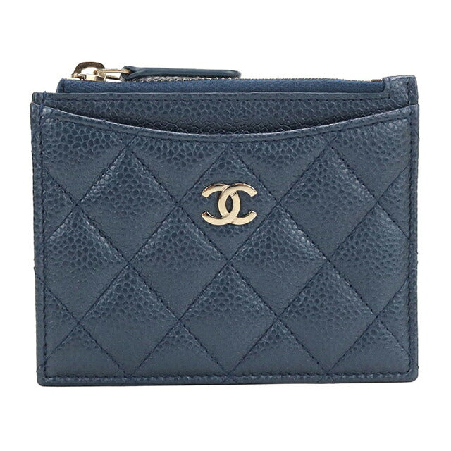 二手 CHANEL 零钱包 女士品牌 CHANEL Matelasse 卡包 蓝色 USDCH116894011