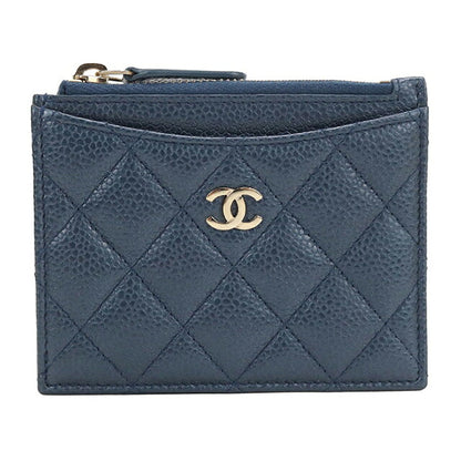 二手 CHANEL 零钱包 女士品牌 CHANEL Matelasse 卡包 蓝色 USDCH116894011