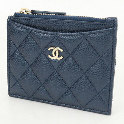 二手 CHANEL 零钱包 女士品牌 CHANEL Matelasse 卡包 蓝色 USDCH116894011