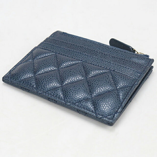 二手 CHANEL 零钱包 女士品牌 CHANEL Matelasse 卡包 蓝色 USDCH116894011