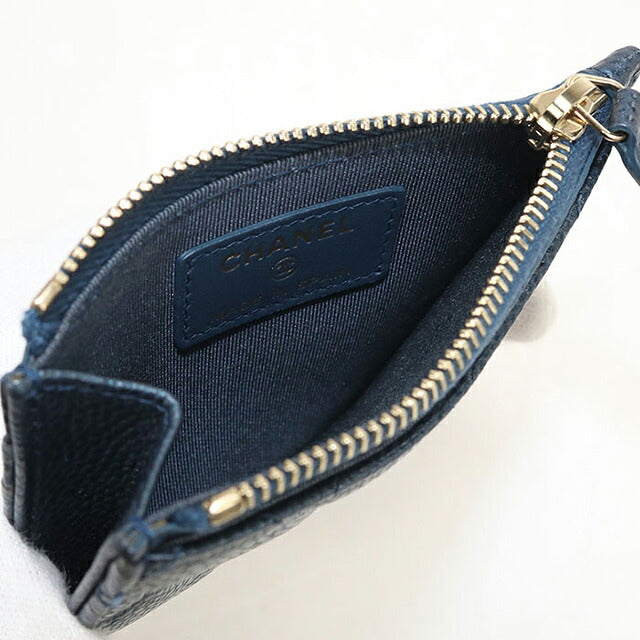 二手 CHANEL 零钱包 女士品牌 CHANEL Matelasse 卡包 蓝色 USDCH116894011