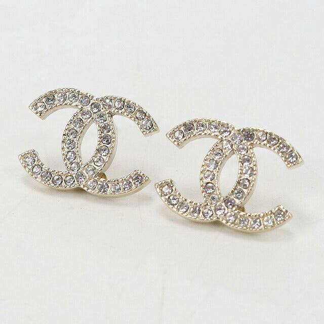 中古 シャネル ピアス レディース ブランド CHANEL ココマーク ラインストーン CH117402 ゴールド アクセサリー USDCH117402011