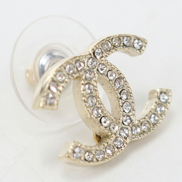 中古 シャネル ピアス レディース ブランド CHANEL ココマーク ラインストーン CH117402 ゴールド アクセサリー USDCH117402011