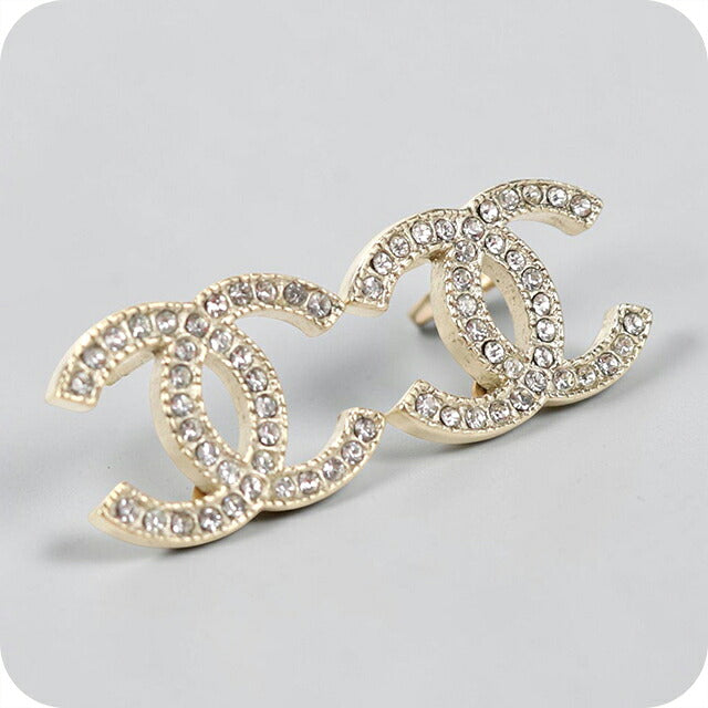 中古 シャネル ピアス レディース ブランド CHANEL ココマーク ラインストーン CH117402 ゴールド アクセサリー USDCH117402011